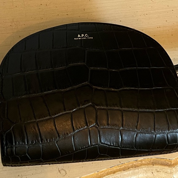 A.P.C. Black Croc-Embossed Crossbody Bag - Picture 4 of 14